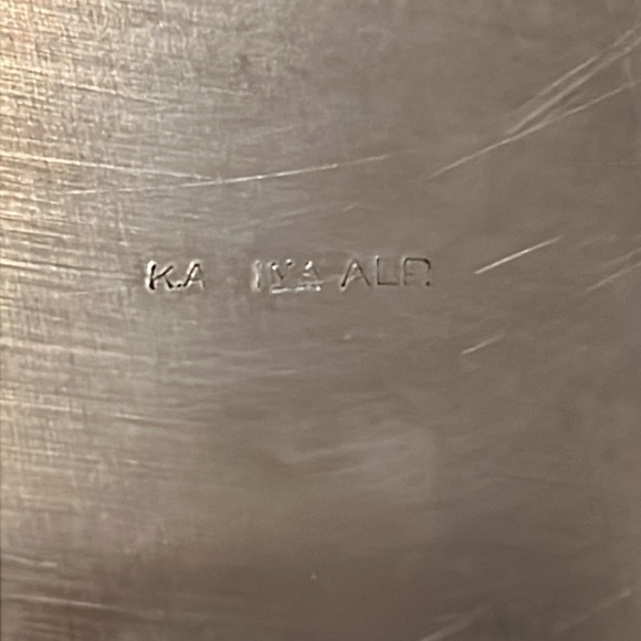 Vintage K.A. IMA ALP Silver plate over nickel butterscotch Bakelite lidded pan - Picture 7 of 9